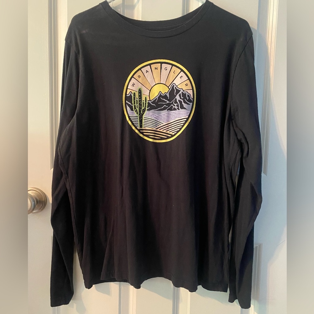 Black Wrangler Long Sleeve Tee